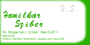 hamilkar sziber business card